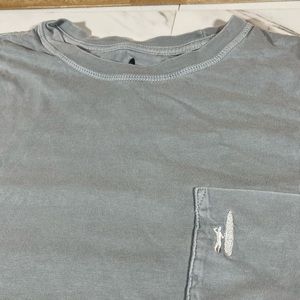 Johnnie O Mens Dale T Shirt Size XL Short Sleeve Gray Crew Neck Pocket